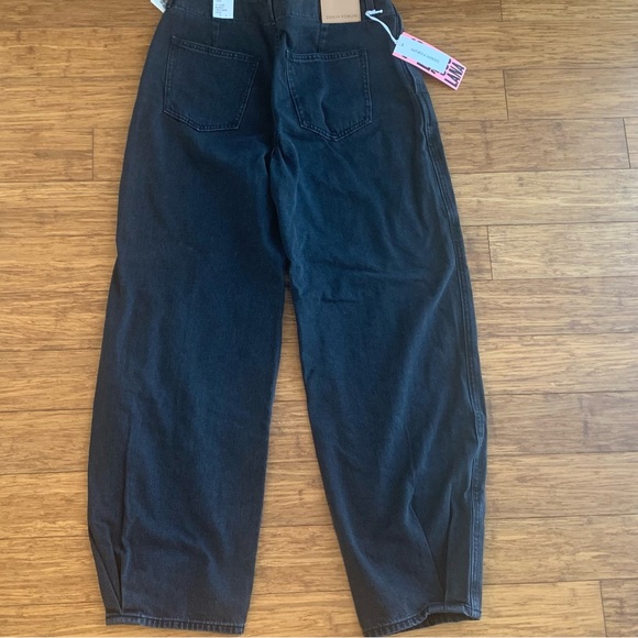 Baggy high rise black jeans, 90s style, organic NWT - Picture 5 of 6